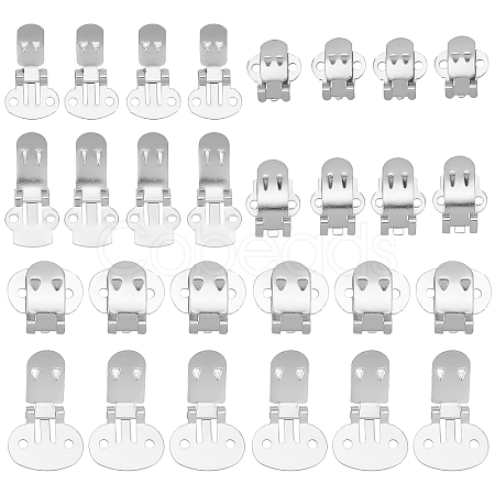60Pcs 3 Style Iron Large Flat Blank Clips IFIN-PH0001-77-1