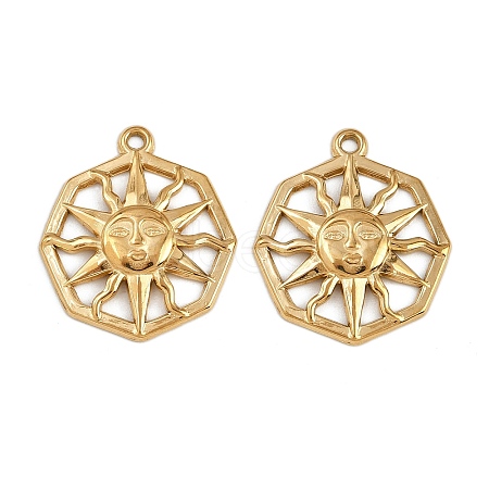 304 Stainless Steel Pendants STAS-L295-01G-01-1