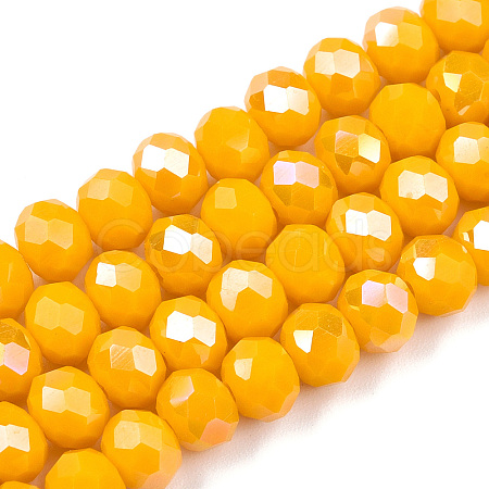 Electroplate Glass Beads Strands EGLA-A044-P8mm-B29-1