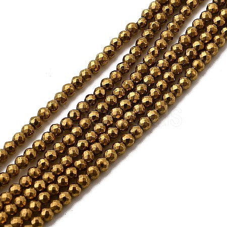 Electroplated Synthetic Non-magnetic Hematite Beads Strands G-H001-51B-1