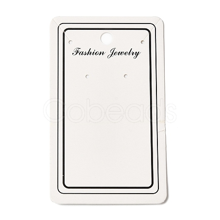 Rectangle Paper One Pair Earring Display Cards with Hanging Hole CDIS-C005-01-1