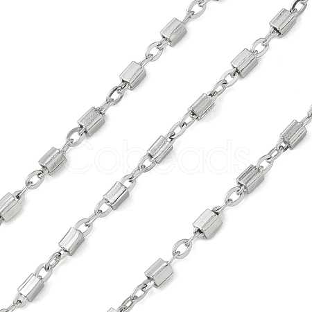 304 Stainless Steel Cuboid Link Chains CHS-G050-02P-1