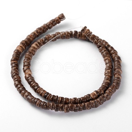 Natural Coconut Column Bead Strands X-COCB-O001-05-1