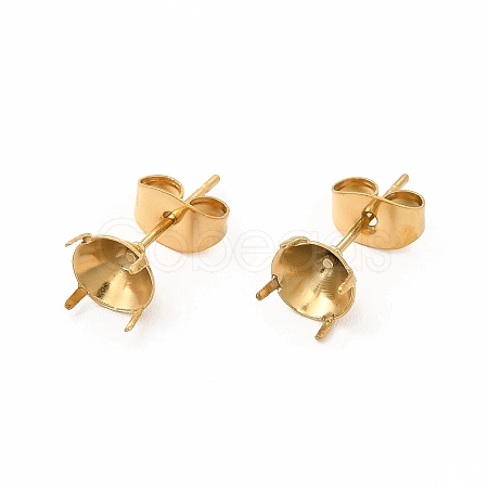 304 Stainless Steel Stud Earring Finding STAS-C071-03C-G-1