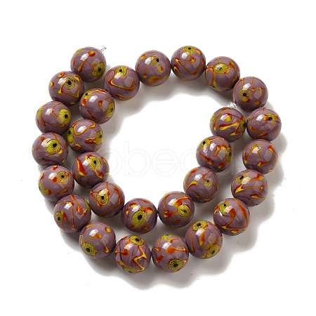 Handmade Lampwork Beads Strands LAMP-G162-08B-10-1