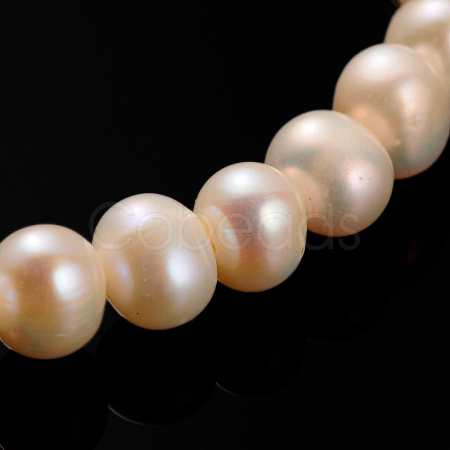Natural Cultured Freshwater Pearl Beads Strands PEAR-E002-06-01-1