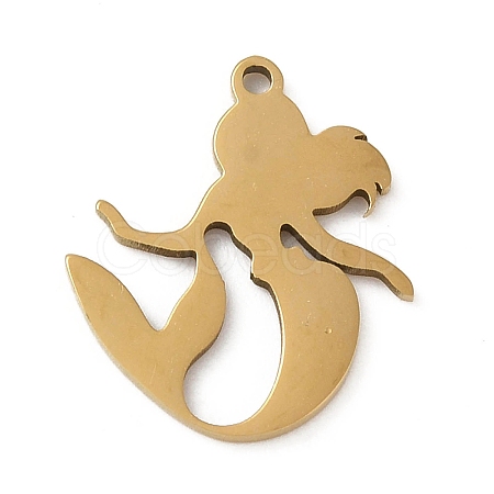 5Pcs 201 Stainless Steel Pendants STAS-B064-19G-1