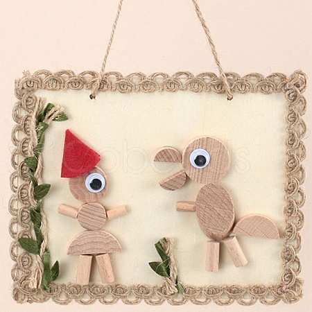 DIY Scarecrow & Bird Wood Painting Handmade Materials Package for Parent-Child DIY-P036-01-1