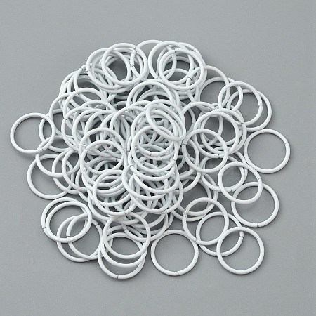 100Pcs Baking Paint Zinc Alloy Open Jump Rings FIND-WH0032-85B-03-1
