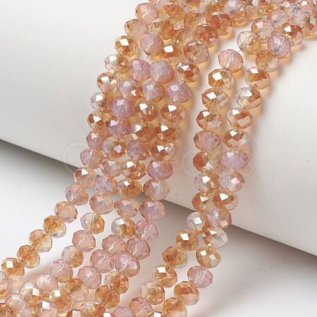 Electroplate Glass Beads Strands EGLA-A034-J8mm-J03-1