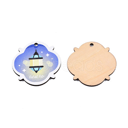 Single-Sided Printed Wood Pendants WOOD-N005-96-1
