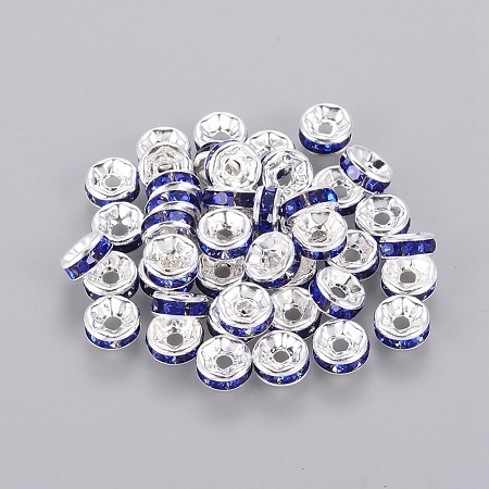 Brass Grade A Rhinestone Spacer Beads RB-A014-Z6mm-05S-1
