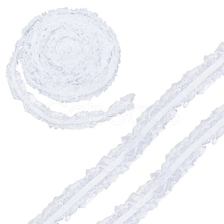 10M Double Layer Polyester Flower Elastic Lace Trim OCOR-DC0001-21A-1