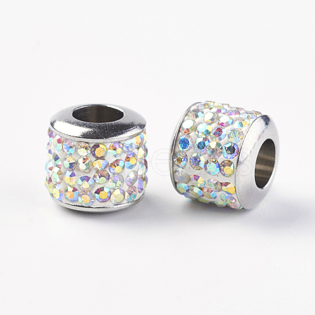304 Stainless Steel European Beads STAS-E142-05P-1
