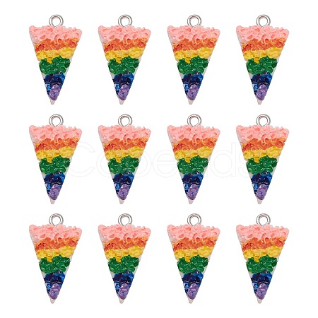 Opaque Resin Pendants RESI-CJ0002-39-1