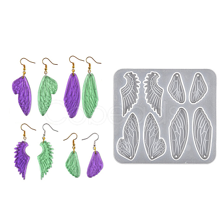 DIY Butterfly Wing Pendant Silicone Molds DIY-F134-04A-1