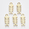 CCB Plastic Pendants, Fishbone, Light Gold, 28x11x2mm, Hole: 2mm, about 1530pcs/500g