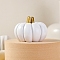 Pumpkin Shape Resin Name Card Holder, Business Card Holders, for Wedding, Birthday Party Table Number Sign, White, 43x33mm