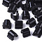 Opaque AS Plastic Base Buckle Hair Findings, for Hair Tie Accessories Making, Black, 8.5x9x6mm, about 4000pcs/bag