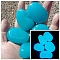 Resin Imitation Luminous Stone Display Decoration, Nuggest, Deep Sky Blue, 45mm