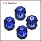 K9 Glass, Imitation Austrian Crystal Beads, Grade AAA, Faceted, Octagon, Blue, 6x4mm, Hole: 0.7~0.9mm