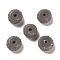 Opaque Resin Beads, Textured Rondelle, Slate Gray, 12x7mm, Hole: 2.5mm