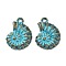 Alloy Pendant, Antique Bronze & Blue Patina, Shell Shape, 20.5x14.5x3.5mm, Hole: 1.8mm