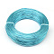 Round Aluminum Wire, Bendable Metal Craft Wire, for DIY Jewelry Craft Making, Dark Turquoise, 7 Gauge, 3.5mm, 20m/500g(65.6 Feet/500g)