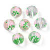 Transparent Glass with Enamel Beads LAMP-T011-20A-3