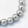 Baking Paint Pearlized Glass Pearl Round Bead Strands X-HY-Q003-4mm-34-2