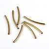 Brass Curved Tube Beads X-EC0582X25mm-NFG-1