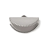 Non-Tarnish 304 Stainless Steel Ribbon Crimp Ends STAS-C080-05C-P-1
