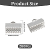 280Pcs Iron Ribbon Crimp Ends IFIN-CP0002-97G-2