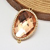 Faceted Nuggets Brass Glass Links connectors KK-L137-13A-NR-1