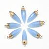 Natural White Jade Pointed Pendants G-Q495-07G-1
