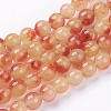 Two Tone Natural White Jade Bead Strands G-R165-10mm-02-1