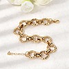 304 Stainless Steel Link Chain Bracelets for Women BJEW-P388-02A-G-2