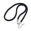 Ployester Core-Wrapped Round Cord Necklace Making KK-CBACFA2-03P-25-1