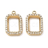 304 Stainless Steel Micro Pave Clear Cubic Zirconia Pendants CU-CBAF0F8-03G-G-1
