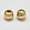 Rack Plating Brass Round Spacer Beads KK-I601-6mm-G-RS-1