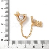 Brass Micro Pave Clear Cubic Zirconia European Dangle Charms KK-Z142-04G-3