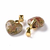 Natural Unakite Pendants G-C023-07E-3