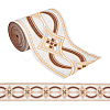 Ethnic Style Polyester Rhombus Jacquard Ribbon OCOR-WH0101-19A-1