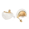 Teardrop Resin Stud Earrings EJEW-Z060-03G-01-2