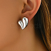 Brass Heart Stud Earrings HE1706-4