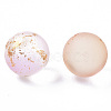 Transparent Spray Painted Frosted Glass Beads X-GLAA-N035-05B-04-2