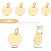 100Pcs Brass Stamping Blank Tag Charms KK-FH0002-60G-2
