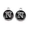 Platinum Plated Alloy Charms X-ENAM-S118-02N-P-1