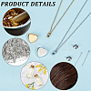 2Pcs 2 Colors Stainless Steel Heart Cinerary Casket Pendant Necklaces NJEW-CN0001-26-5