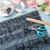 Musical Note Pattern Polyester Mesh Fabric DIY-WH0449-28B-4